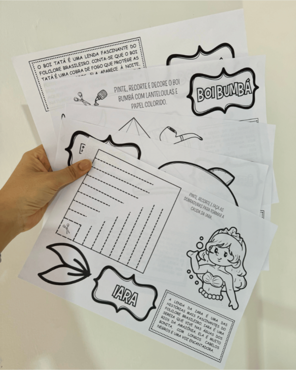 Atividades de artes sobre o folclore brasileiro lúdicas e interativas Educação infantil