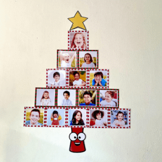 Árvore de Natal com fotos