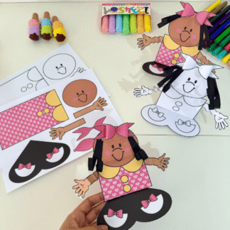 Menina bonita do laço de fita atividade pronta pdf