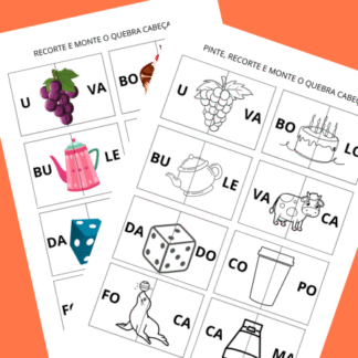 Quebra cabeça de palavras simples