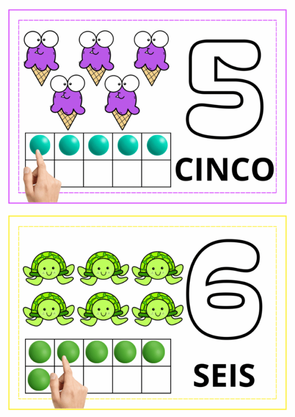 atividade numeros com massinha 5 e 6