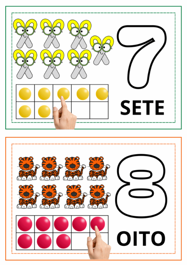 atividade numeros com massinha 7 e 8