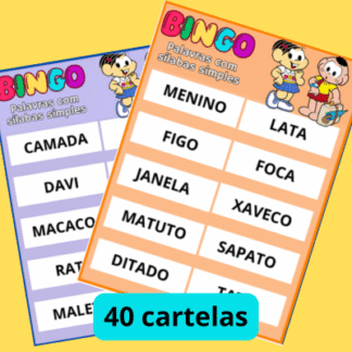 bingo de palavras simples imprimir pdf