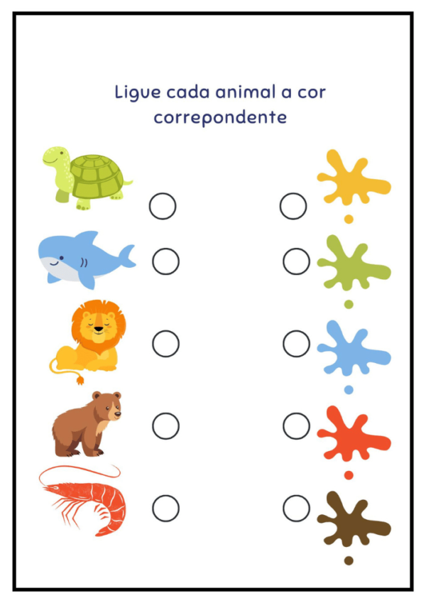 Atividade de ligar creche 2 e 3 ano