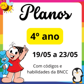 Plano de aula 4º ano de 19 05 a 23 05