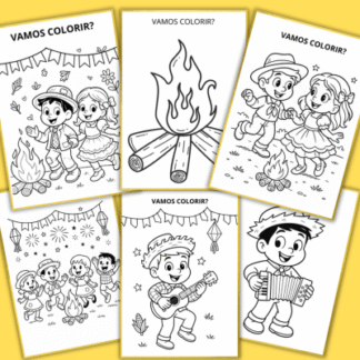 desenho festa junina para pintar