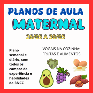 plano de aula maternal 26 5 a 30 05