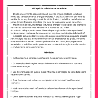 30 Textos Reflexivos de Sociologia com Atividades + Gabarito - ABC ...
