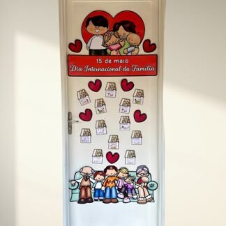 decoração de porta família