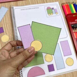 formas geométricas com colagem