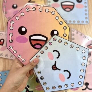 alinhavo figuras geométricas pontilhadas