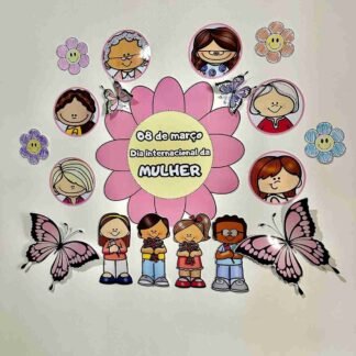 painel dia da mulher para imprimir