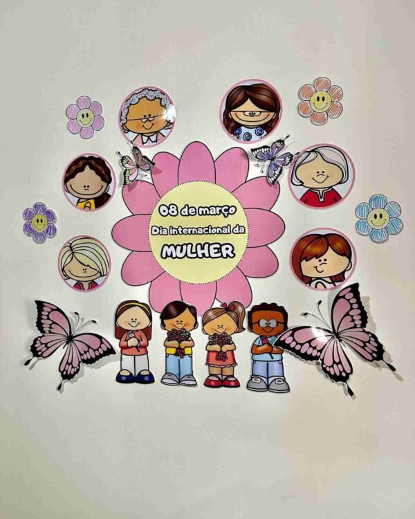 painel dia da mulher para imprimir