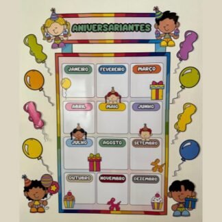 cartaz aniversariantes para sala