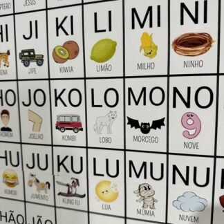 leitura com silabário colorido