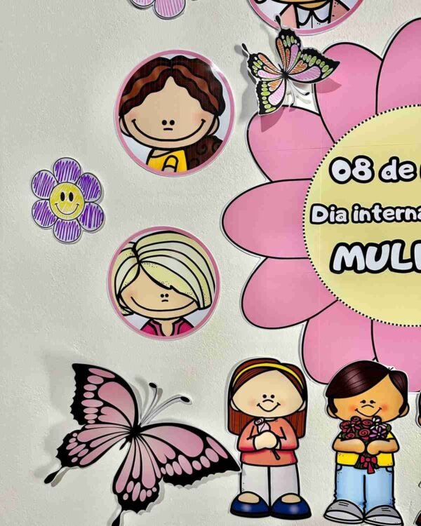painel comemorativo dia da mulher