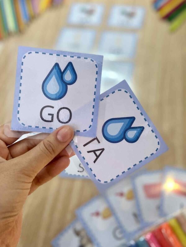 cartazes com sílabas simples
