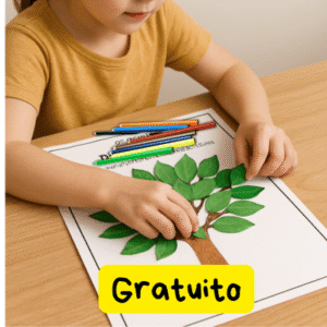 Atividade do Dia da árvore com colagem e recorte pdf gratuito