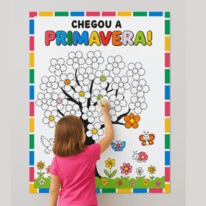 cartaz coletivo primavera flores para imprimir