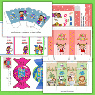 Lembrancinha dia das crianças para imprimir e montar