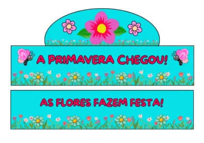 coroa de flores primavera imprimir pdf