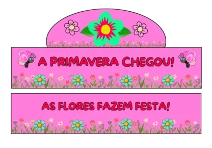 coroa de flores primavera infantil