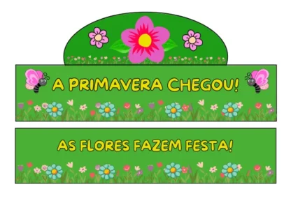 coroa de flores primavera para criancas