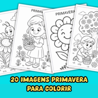 imagens primavera para colorir
