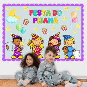painel festa do pijama para imprimir