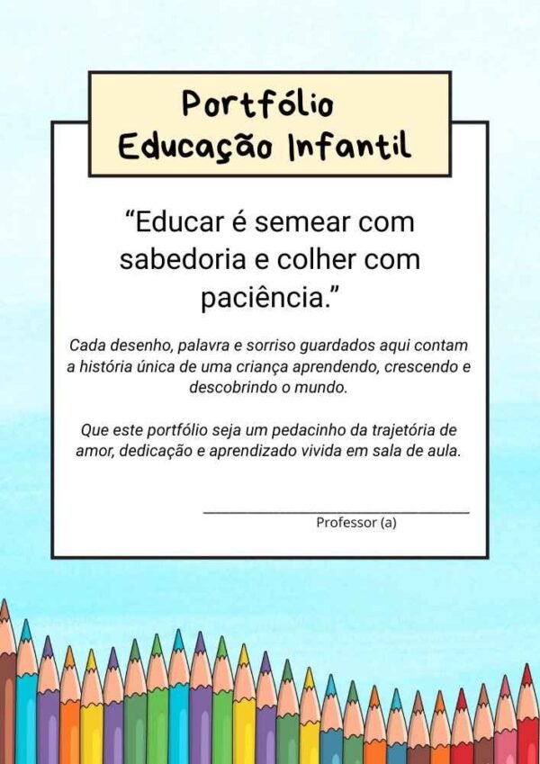 portfolio educacao infantil avaliacao pedagogica