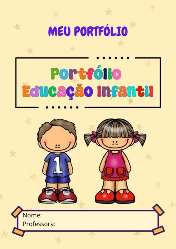portfolio educacao infantil capa escolar