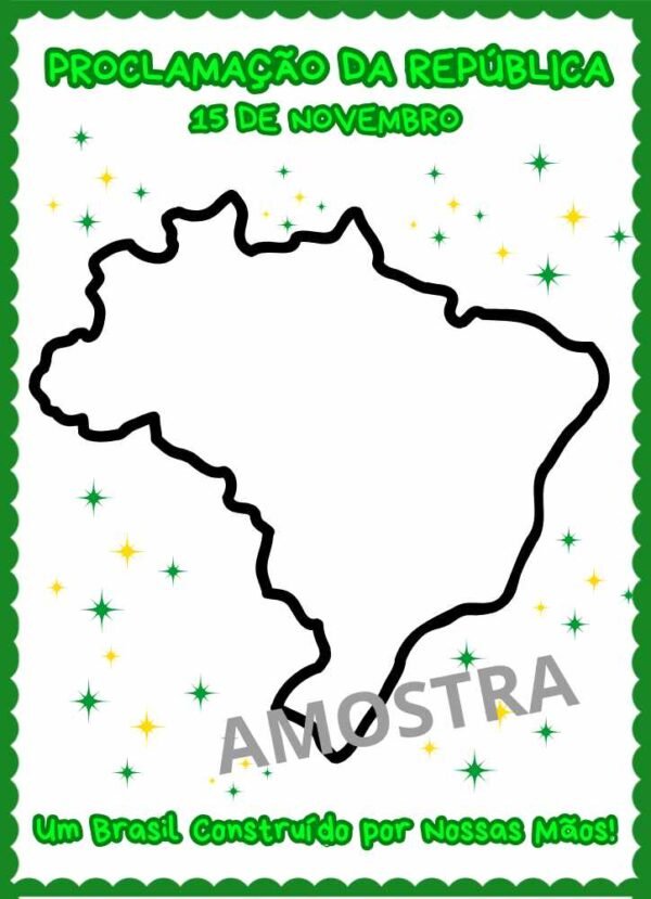 Cartaz coletivo proclamação da república infantil