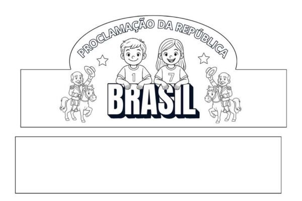 Coroa proclamação da república para colorir