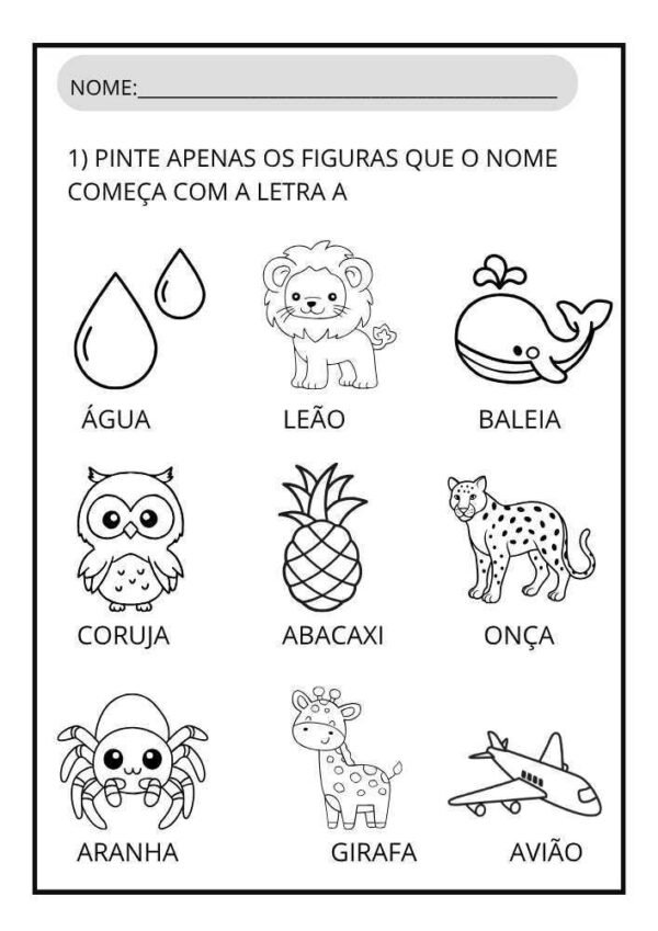 atividade letra a maiuscula e minuscula