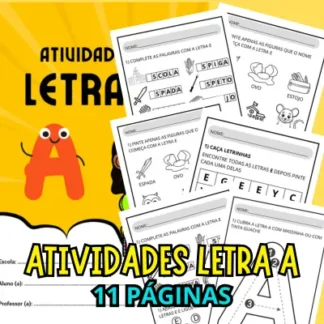 Atividades letra A – ensino fundamental