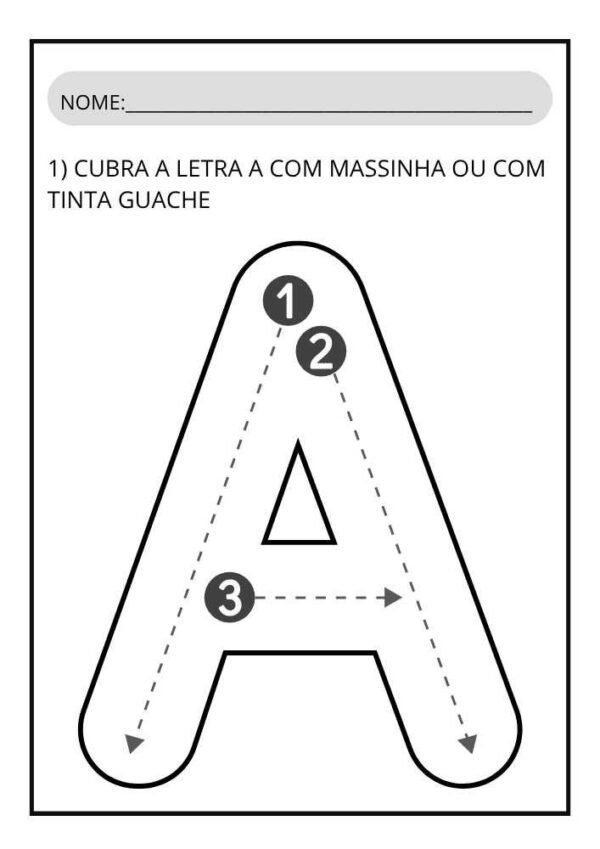 atividades letra a para imprimir educacao infantil