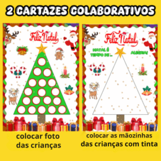 cartaz coletivo colaborativo natal educação infantil