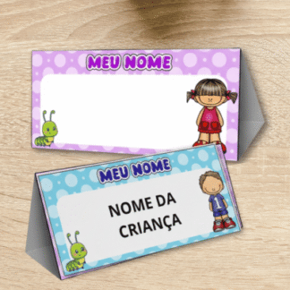Crachá de mesa educação infantil menino pdf