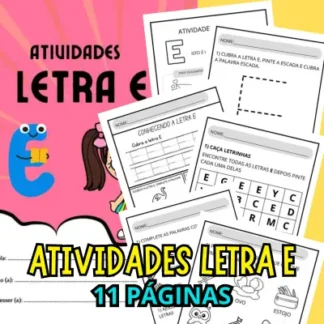 Atividades letra E – ensino fundamental