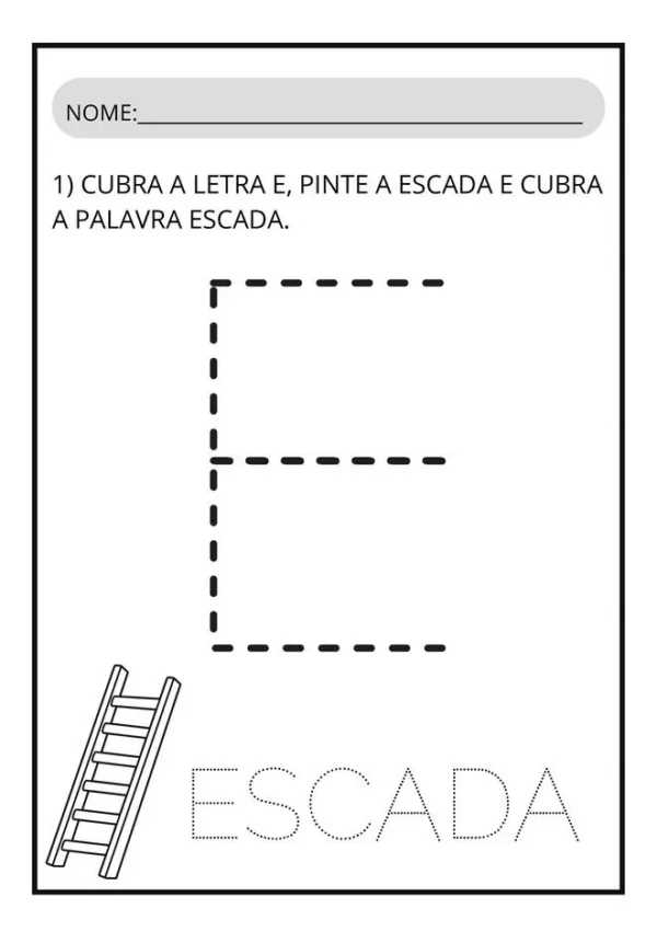 atividades letra e para imprimir pagina 3