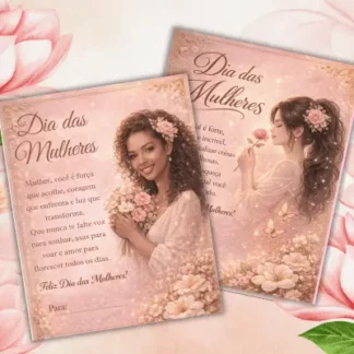 2 modelos de cartões dia da mulher – alfabetização