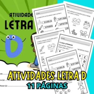 Atividades letra D – para imprimir e usar