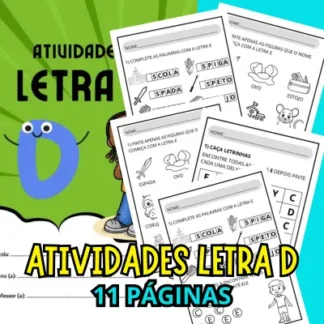 Atividades letra D – para imprimir e usar