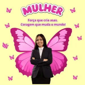 Painel dia da mulher asas de borboleta – alfabetização
