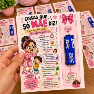 Cartão dia mães: coisas que só mãe diz – alfabetização