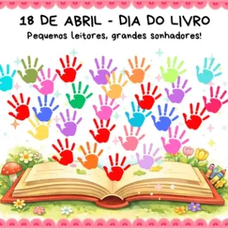 Painel coletivo dia do livro infantil – alfabetização