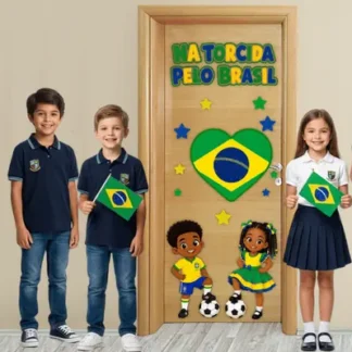 Painel copa do mundo torcida – alfabetização
