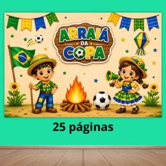 Painel copa junina - 25 páginas – gratuito para baixar