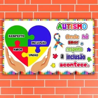 Painel Inclusão e Respeito no Autismo para Imprimir – alfabetização