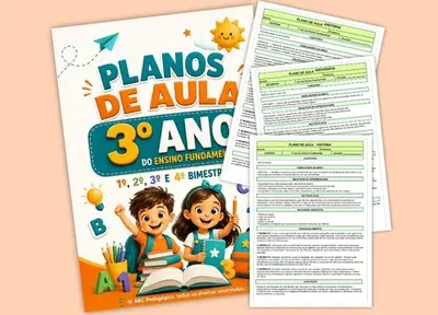 288 Planos de Aulas Prontos 3º Ano Fundamental – 4 Bimestres – alfabetização